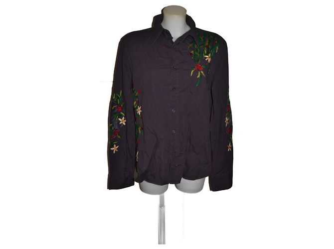 Camicia Roberto Cavalli con applicazioni cavalli cotone Multicolore