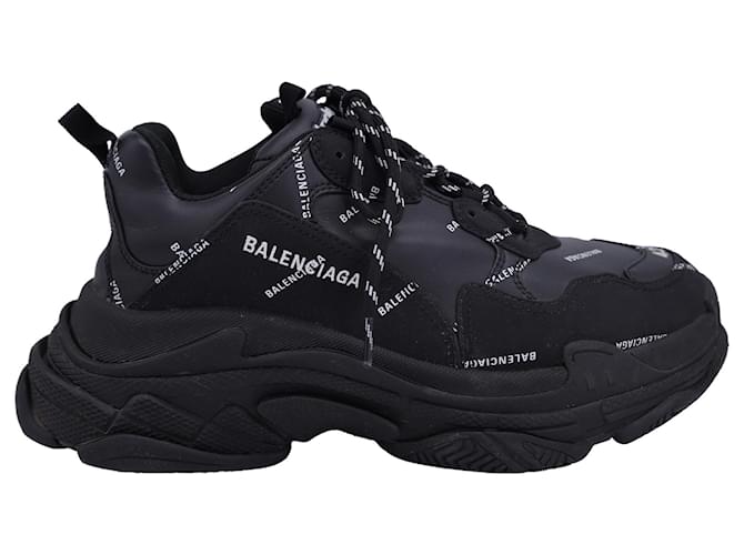 Balenciaga black triple s leather sneakers online