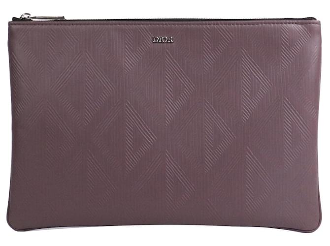 DIOR - Dior Diamond Pouch in purple coated canvas Plastic  ref.1614071