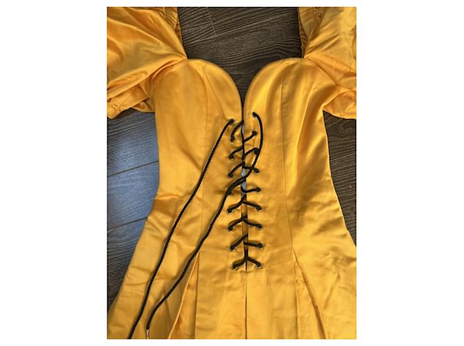 Robe Yves saint Laurent Orange Jaune 