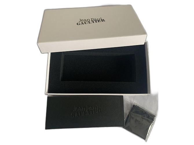 Jean Paul Gaultier Astuccio per occhiali e porta gioielli Nero e Bianco