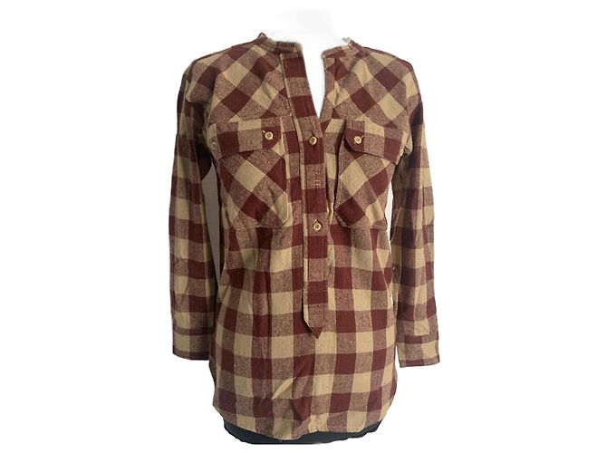 Camicia a quadri in seta Isabel Marant Multicolore