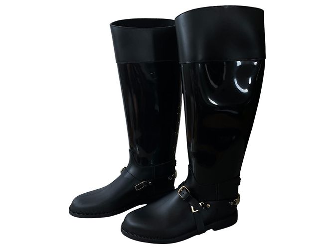 Botas de borracha Jimmy Choo Preto