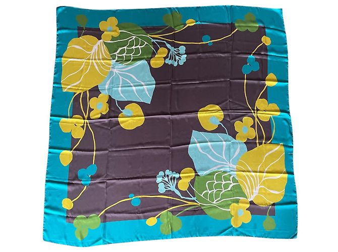 Emanuel Ungaro Schal Bunt Polyester 140x140cm Mehrfarben