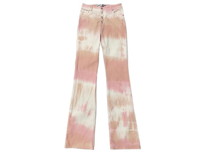 Pantalones Iro de terciopelo tie dye rosa