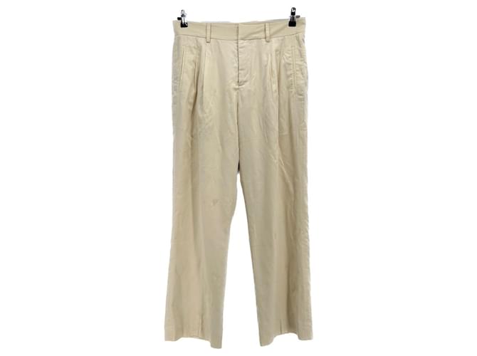 Autre Marque Venroy trousers T.FR 32 Linen Beige  ref.1614741