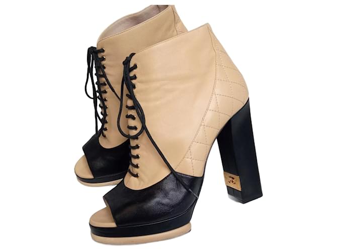 Chanel heel boots online