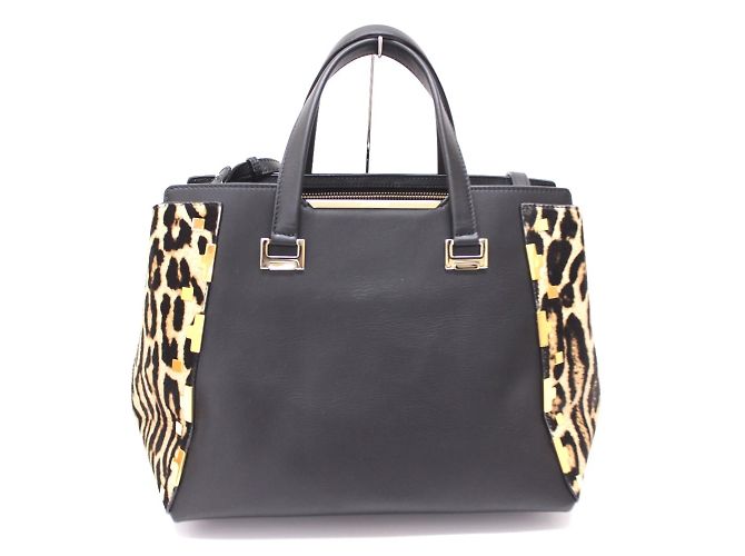 Sac à main léopard Jimmy Choo Marron Noir
