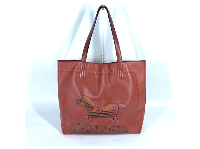Hermès Sac à épaule Cheval 45 Double Sens Réversible Hermes Marron