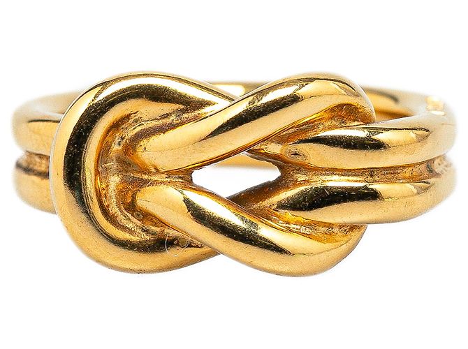 Ring Anello per sciarpa a nodo placcato oro Hermès D'oro