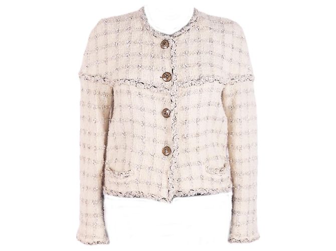 Chanel Jaqueta de tweed com acabamento de 9K$ Cru