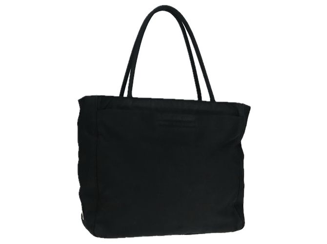 PRADA Sac à main en nylon noir argent authentique ep5402 Argenté