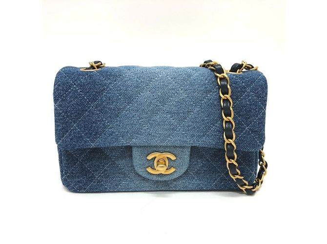 Borsa a Spalla Chanel Matelassé Gradiente Blu