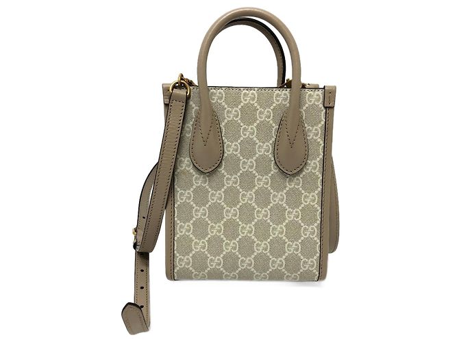 Bolsa tote Gucci GG Supreme Interlocking G Bege