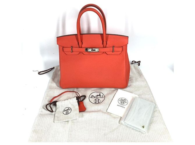 Hermès Bolsa tote Hermes Birkin 30 Laranja