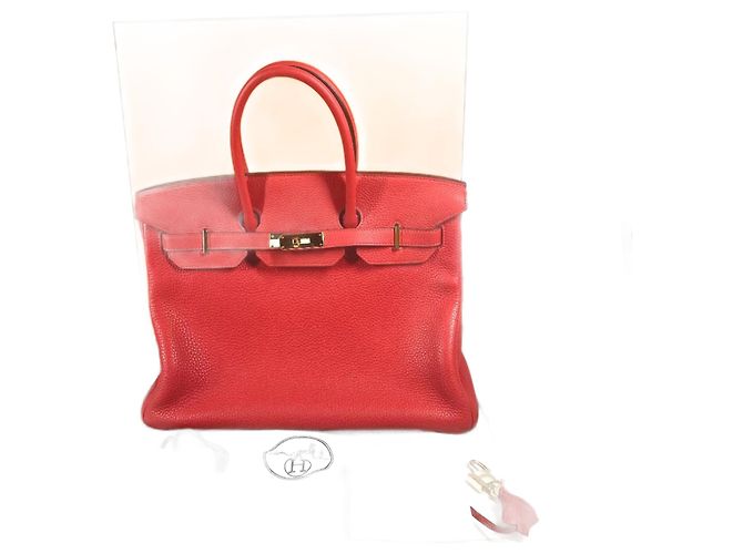 Hermès Hermes Birkin 35 Tote Bag Rot