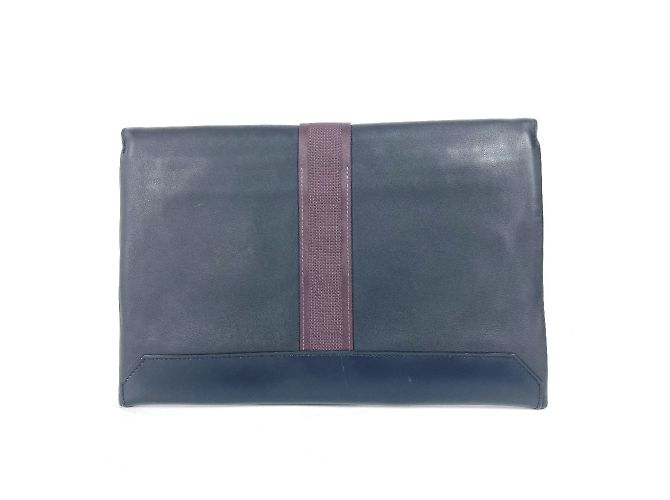 Hermès Borsa Clutch Hermes City Slide Blu navy