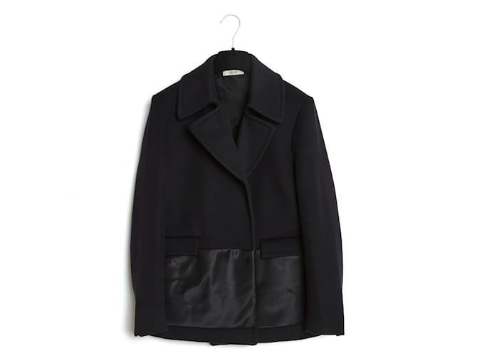 Celine di Phoebe Philo PF14 Giacca Caban FR38 Nero Giacca Pea US8 Celine