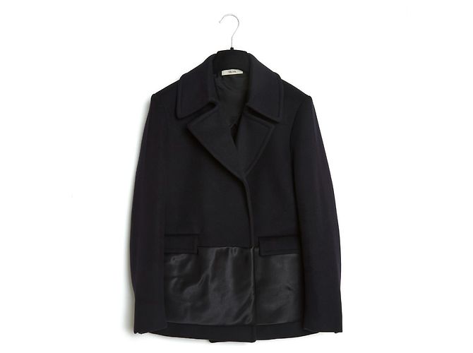 Céline por Phoebe Philo PF14 Chaqueta Caban FR38 Negro Chaqueta de Pea US8 Celine