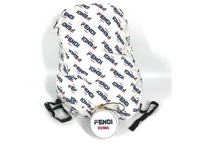 Sac à dos pour femmes Fendi x FILA Blanc Rouge Bleu Marine