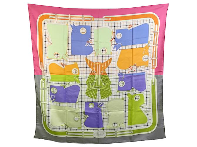 Hermès Hermes Multicolor Silk Scarf Camails 1974 Francoise De La Perriere Multiple colors  ref.1616724