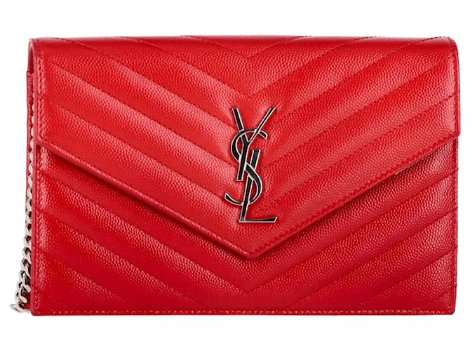 Wallet Saint Laurent Red Crossbody Saint Laurent Classic Cassandre