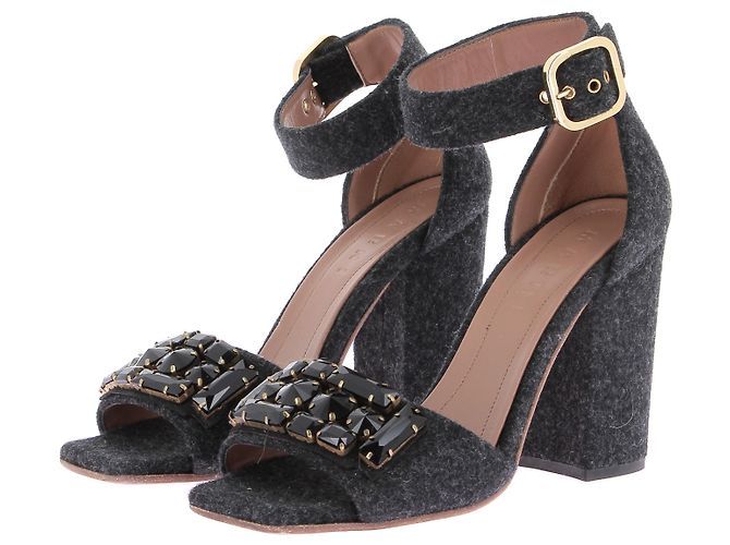 Marni Sandalen T.EU 38.5 Tweed Grau