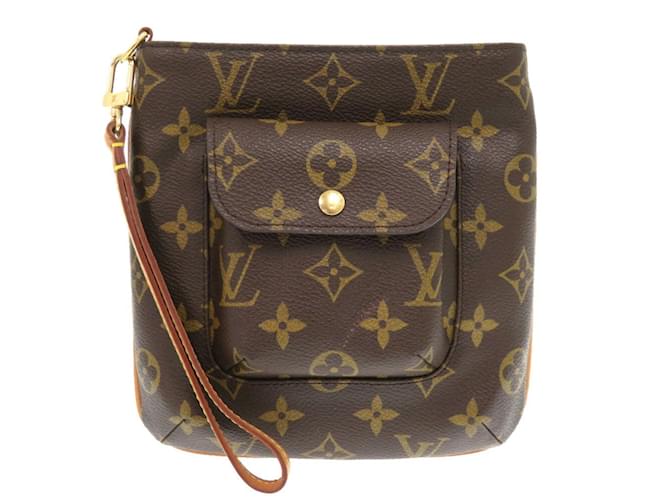 Louis Vuitton Partition Monogram Pouch Bag Brown Patent leather  ref.1617455