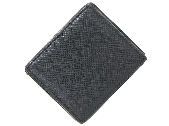 Louis Vuitton Taiga Coin Purse Grey Leather  ref.1617492