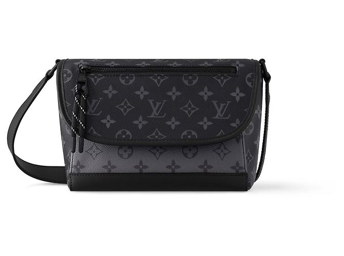 Louis Vuitton Monograma de eclipse LV Pulse Messenger Preto