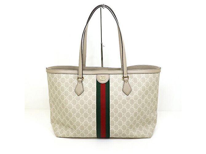 GUCCI Ophidia Medium Tote Bag Weiß Rot Beige Grün