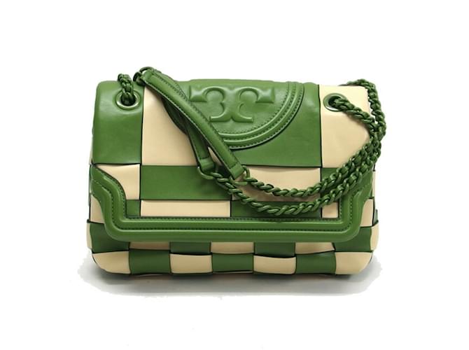 Tory Burch Fleming Convertible Shoulder Bag in hot Emerald Green (Dust bag included)