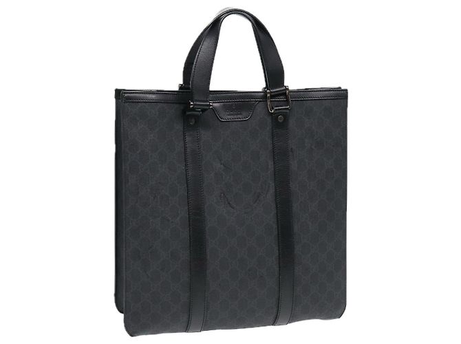 Borsa a mano in tela GG Gucci nera 322072 Auth bs17120 Nero