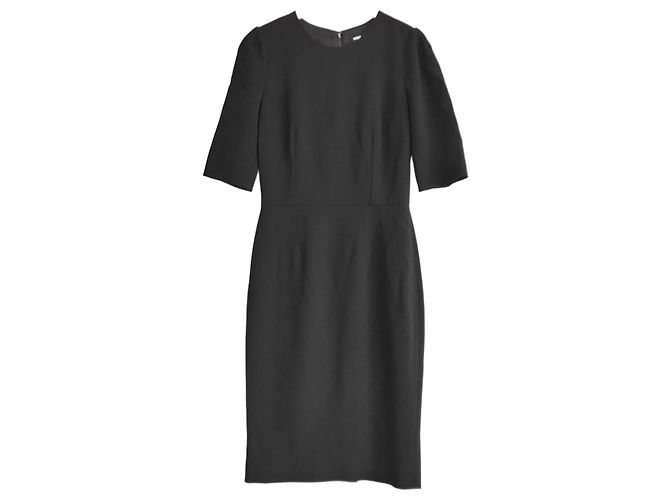 Schwarzes Krepp-Shiftkleid von Dolce & Gabbana