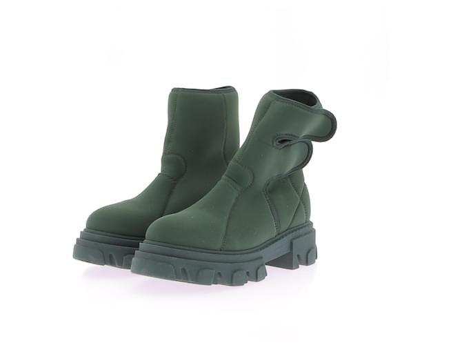 Autre Marque Gia Borghini boots T.EU 38 Cloth Khaki  ref.1619011