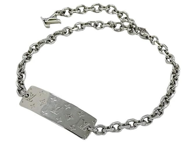 Louis Vuitton Men's Monogram Bold Silver Charm Bracelet Silvery  ref.1619263