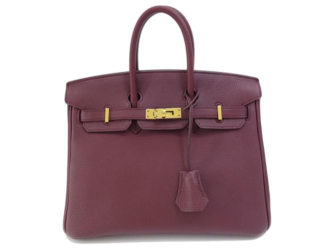 Hermes Hermes Birkin 25 Bordeaux Handbag Dark red Leather ref.1619597 Joli Closet