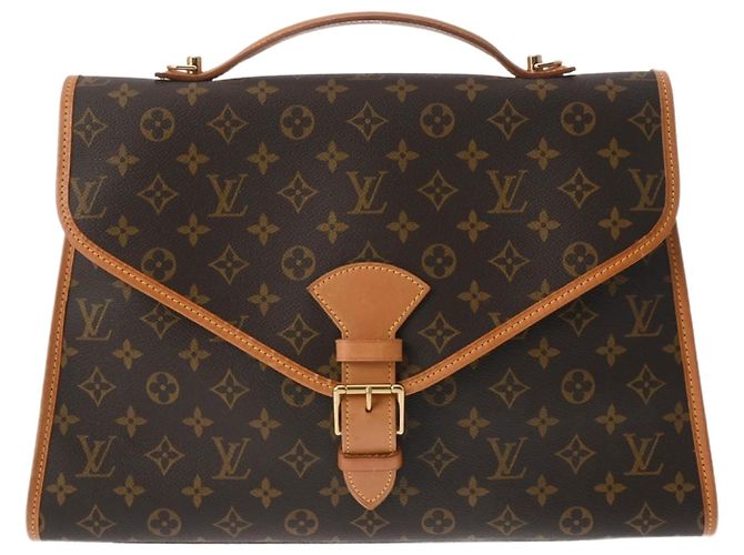 Louis Vuitton Monogram Beverly Braune Clutch-Tasche Monogramm