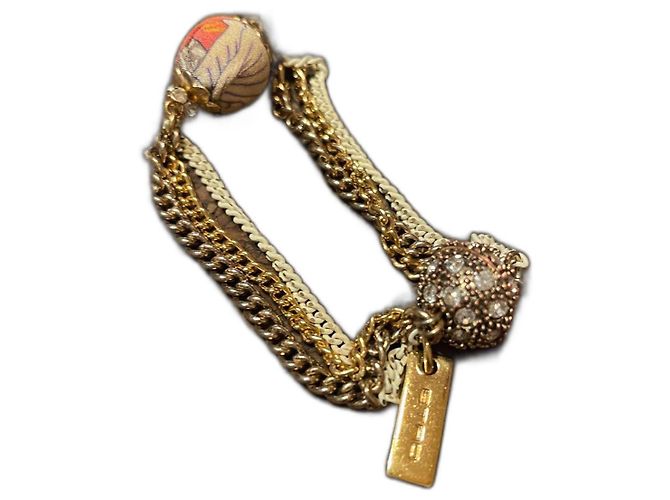 Pulsera Etro Dorada de Acrílico Dorado