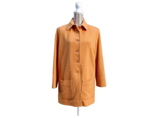 Vintage orange coat jacket Gerard Darel