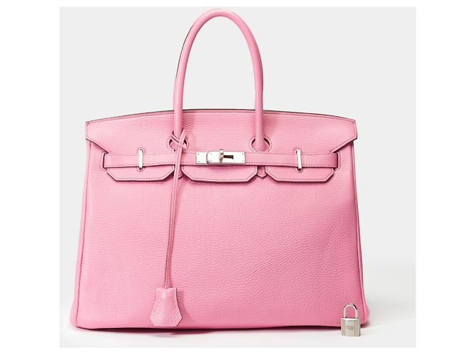 Hermès HERMES Birkin 35 Bag in Pink Leather - 102110