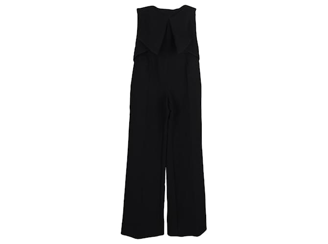 Roland Mouret Strapless Jumpsuit in Black Wool  ref.1620402