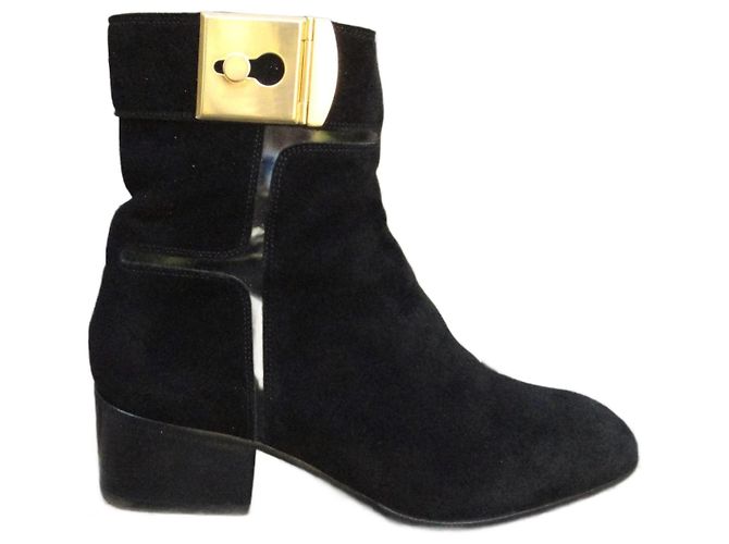 Autre Marque Botas de cano curto Sartore em camurça preta Preto