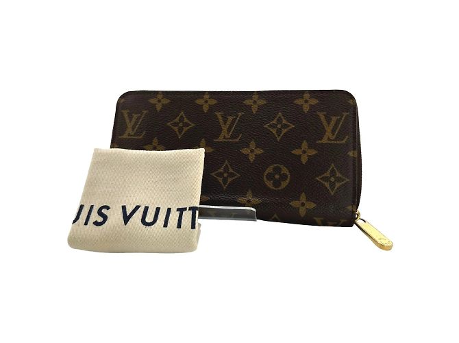 Cartera larga Monogram Louis Vuitton Castaño