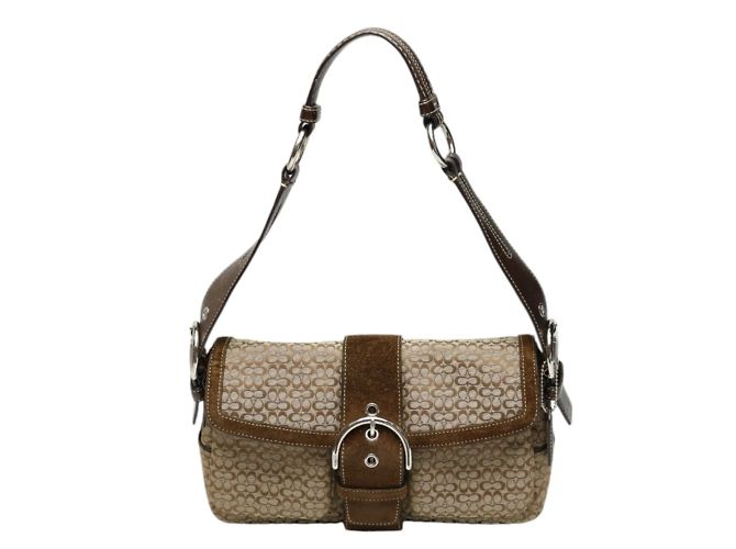 COACH Signatur Canvas Schultertasche Braun