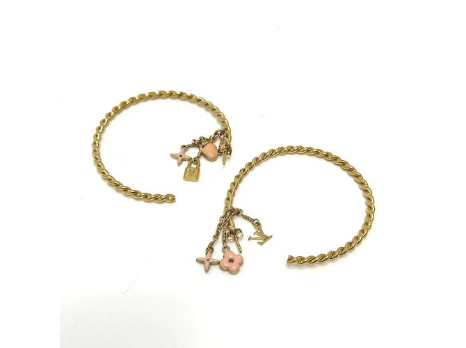 Pendientes de aro Sweet Monogram de Louis Vuitton Pink Golden