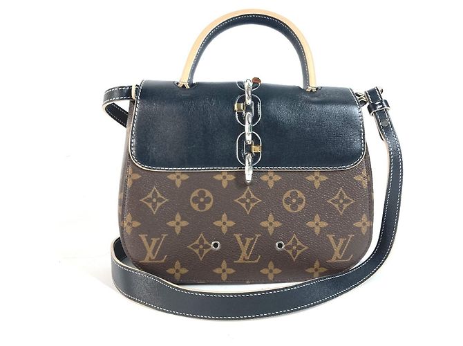 Bolso Louis Vuitton Monogram Chain It PM Castaño Negro Monograma