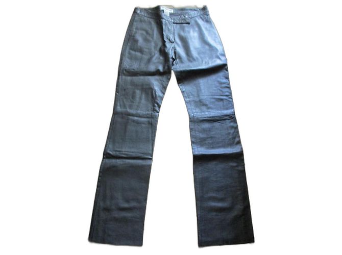 Sonia Rykiel Lederhose Schwarz