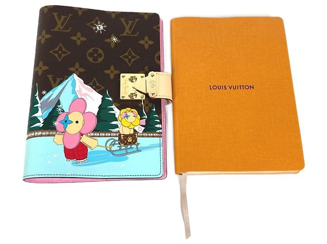 Louis Vuitton Monogram Vivienne Notebook Brown Patent leather