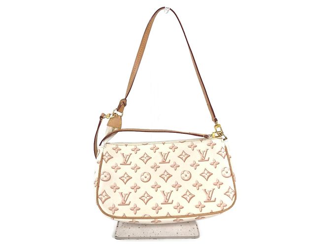 Bolso Accesorios Maxi Pochette Monogram Louis Vuitton Beige